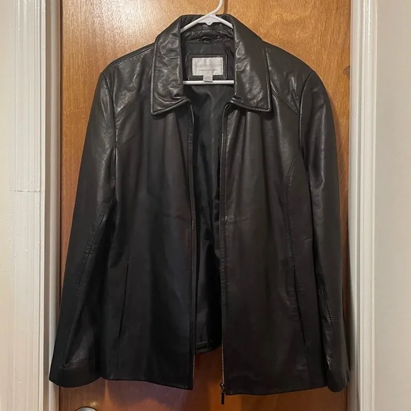Worthington Black Leather Jacket - Picture 5 of 12